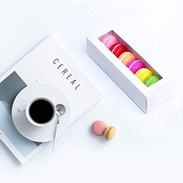 Essos Macaron Boxes with Clear Display Window 25 Pack