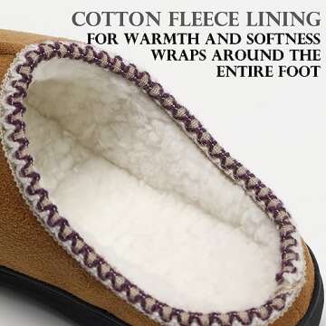 oyioyiyo Slippers for Women,Indoor Outdoor Anti-Slip Warm House Slippers for Women with Durable Rubber Sole Brown 7-8