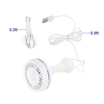 SCOOYEEES USB Ceiling Canopy Fan for Camping and Home