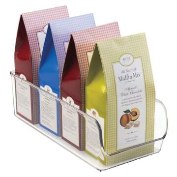 iDesign Linus Plastic Fridge and Freezer Storage Organizer Bin, Clear Container for Food, Drinks, Produce Organization, BPA-Free , 11" x 5.5" x 3.5", Set of 2, Clear