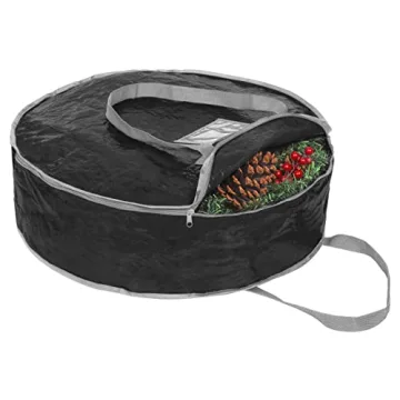 36" Wreath Storage Bag Tear-Resistant Heavy Duty Handles