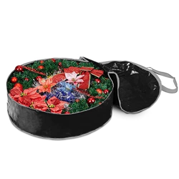 36" Wreath Storage Bag Tear-Resistant Heavy Duty Handles