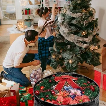 36" Wreath Storage Bag Tear-Resistant Heavy Duty Handles