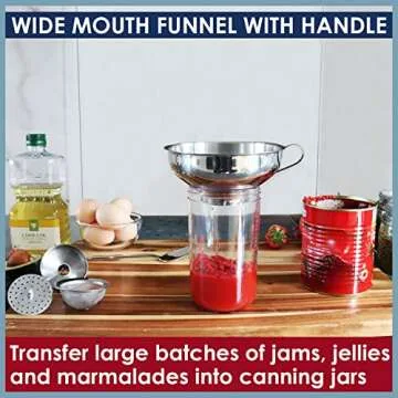 KEISSCO Stainless Steel Funnel Set for Canning and More