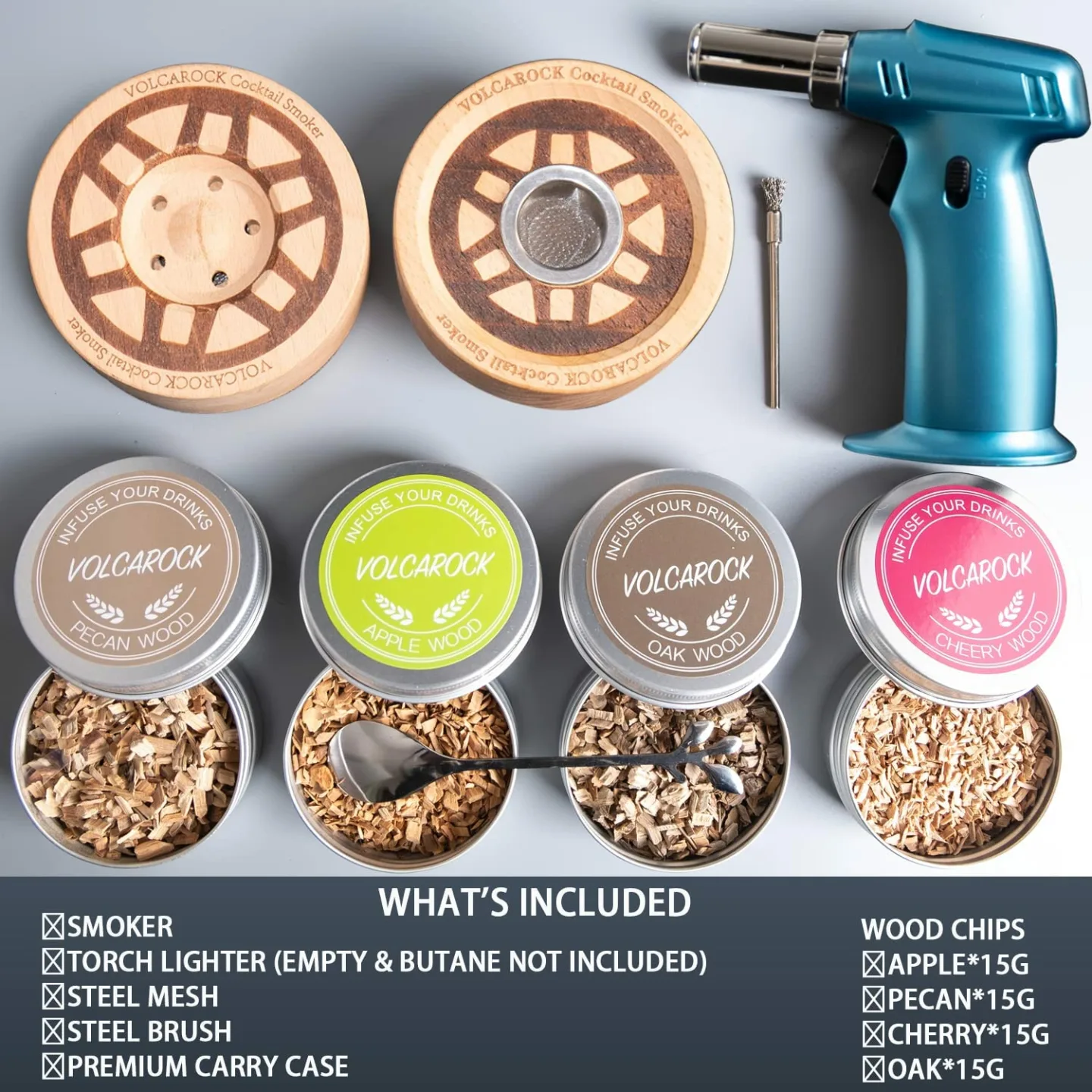 VOLCAROCK Cocktail Smoker Kit for Perfect Drinks