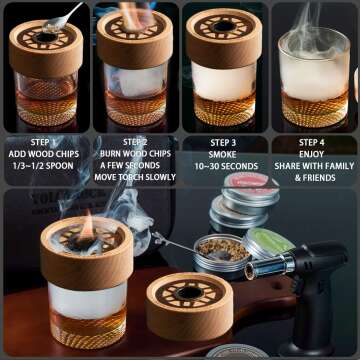 VOLCAROCK Cocktail Smoker Kit for Perfect Drinks