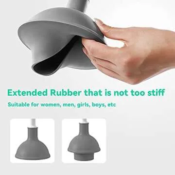 MIBIO Toilet Plunger and Brush,2 in 1 Toilet Bowl Brush and Plunger Set for Bathroom Heavy Duty, Toilet Plunger with Holder Hidden Set for Deeply Cleaning (White,1 PCS)