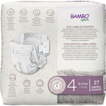 Bambo Nature Eco-Friendly Hypoallergenic Baby Diapers