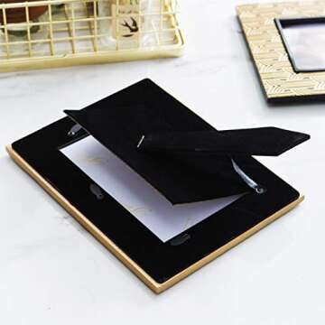 Kimdio 4x6 Rustic Gold Picture Frame for Home or Office Display