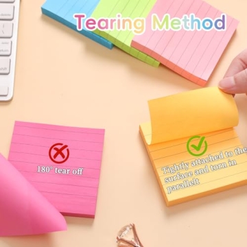 EOOUT Super Adhesive Rainbow Sticky Notes 3x3
