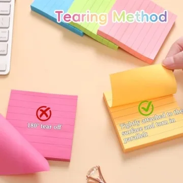 EOOUT Super Adhesive Rainbow Sticky Notes 3x3