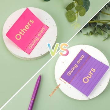 EOOUT Super Adhesive Rainbow Sticky Notes 3x3