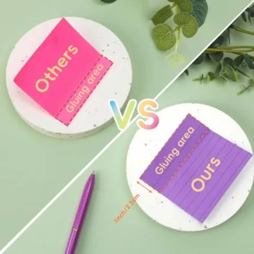 EOOUT Super Adhesive Rainbow Sticky Notes 3x3