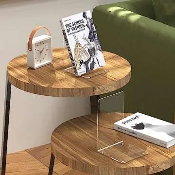 Stylish missrain Acrylic Bookends - Durable & Clear Book Ends