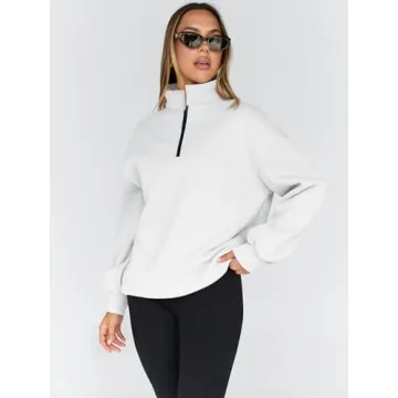 Trendy Queen Oversized Half Zip Hoodie Fall Winter Fashion