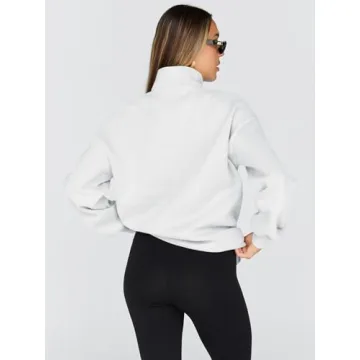 Trendy Queen Oversized Half Zip Hoodie Fall Winter Fashion