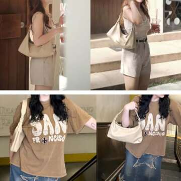 Montana West Shoulder Hobo Bags for Women Trendy Purses Leather Crescent Bags Tan MWC-073TN-NEW