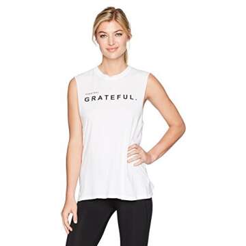 good hYOUman Women's Aguilera Everyday Grateful Crew Neck Muscle Tank