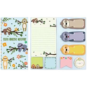 Funny Sloth Sticky Notes Set - Perfect Gift Idea