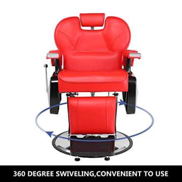 Stylish mefeir Reclining Barber Chair for Salons and Spas