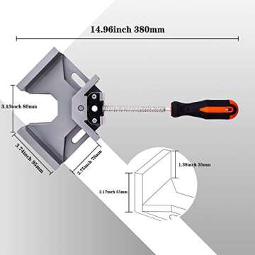 WYQYQ 4pcs Corner Clamp - Right Angle 90 Degree Wood Clamps For Woodworking, With Adjustable Swing J...