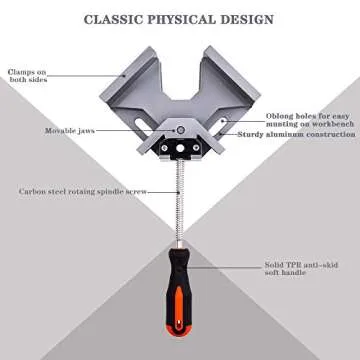 WYQYQ 4pcs Right Angle Corner Clamp for Woodworking