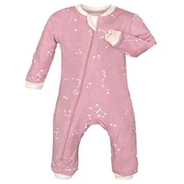 ZippyJamz Organic Baby Footless Sleeper Pajamas with Inseam Zipper for Quicker and Easier Diaper Cha...