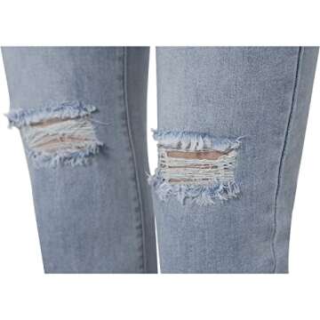 PMZM Blue Tummy Control High Waisted Straight Leg Jeans