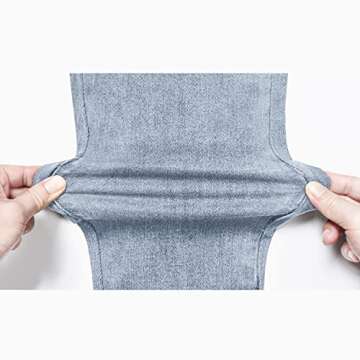 PMZM Blue Tummy Control High Waisted Straight Leg Jeans