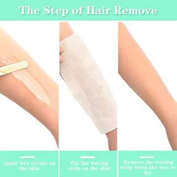 Maitys Hair Removal Strips, 100 Pieces Body and Facial Muslin Epilating Strips, Large Waxing Strips 2.8 x 7.9 Inches, for Women and Men