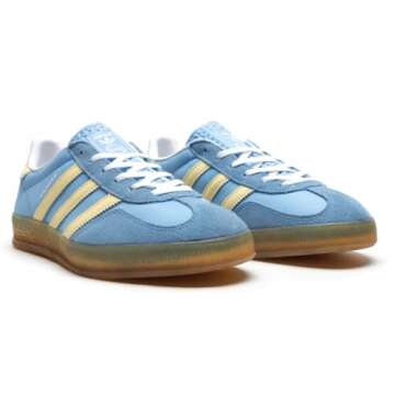 adidas Gazelle Indoor Womens (Blue Burst Yellow, US Footwear Size System, Adult, Women, Numeric, Medium, 8.5)