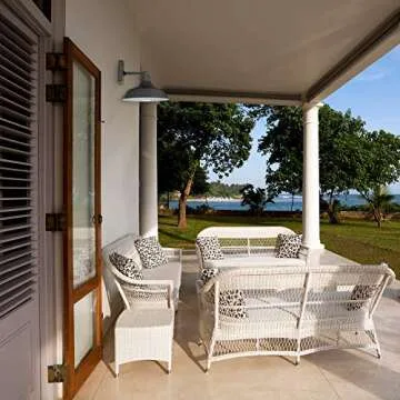 Globe Electric Modern Farmhouse Wall Sconce, Matte Black, 12 x 11 x 9 inches, Indoor/Outdoor, Kitchen, Porch Decor, 60W Bulb