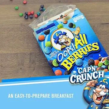 Cap'n Crunch Cereal, Oops All Berries, 16.9oz Box (Packaging May Vary)