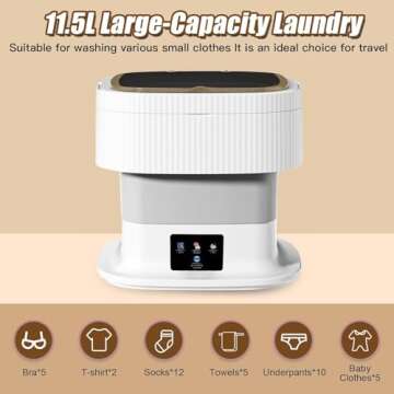 Portable Washing Machine with 11.5L Capacity for Travel