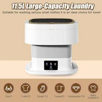 Portable Washing Machine with 11.5L Capacity for Travel