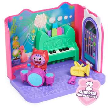 Gabby’s Dollhouse Groovy Music Room with Daniel James Figure
