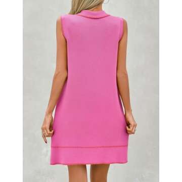 Wenrine Sleeveless Mini Dress - Summer Knit Tank Style