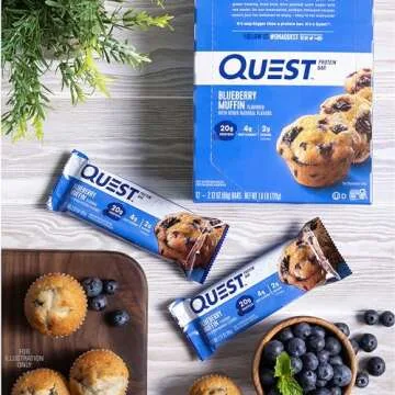 Quest Blueberry Muffin Bars - 20g Protein, Low Sugar, Keto