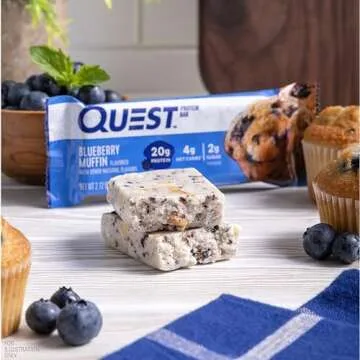Quest Blueberry Muffin Bars - 20g Protein, Low Sugar, Keto