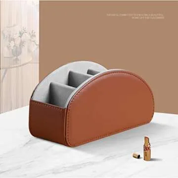 Remote Control Holder - 5 Compartment Nightstand TV Remote Caddy Organizer for DVD, Media, Blu-Ray, Heater Controllers, Mobile Phone, Glasses and Office Supplies Storage Box