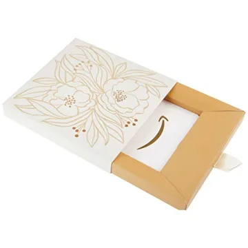 Amazon Gift Card in White Floral Gift Box Perfect for Gifting