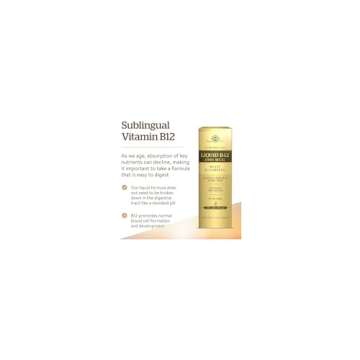 Solgar Sublingual Liquid B-12 2000 mcg with B-Complex - 2 fl oz - Supports Production of Energy, Red Blood Cells, Healthy Nervous System & Heart Health - Vegan, Gluten Free - 59 Total Servings