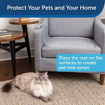 PetSafe ScatMat Indoor Pet Training Mat for Dogs and Cats, Sofa Size 30 x 16 inch - Pet Proof Your H...