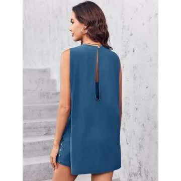 Fisoew Women's Summer 2 Piece Outfits Casual Tube Top and Overall Shorts Y2K Romper Sets