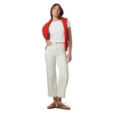 Joe's Jeans Women's The Blake High Rise Crop Wide Leg Jean, Milk