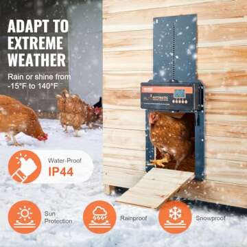 VEVOR Automatic Chicken Coop Door with Remote Control