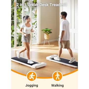 WALKINGPAD C2 Folding Walking Pad, Under Desk Treadmill for Home/Office, Portable Walking Treadmill Ultra Slim Walking Jogging Machine Remote Control LED Display White