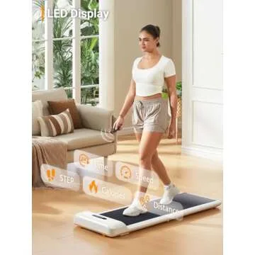 WALKINGPAD C2 Folding Walking Pad, Under Desk Treadmill for Home/Office, Portable Walking Treadmill Ultra Slim Walking Jogging Machine Remote Control LED Display White