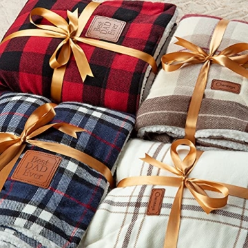 Cozy Best Dad Sherpa Blanket - Perfect Gift for Dads