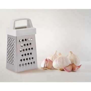 HIC Kitchen Mini Garlic Grater Slicer - Stainless Steel